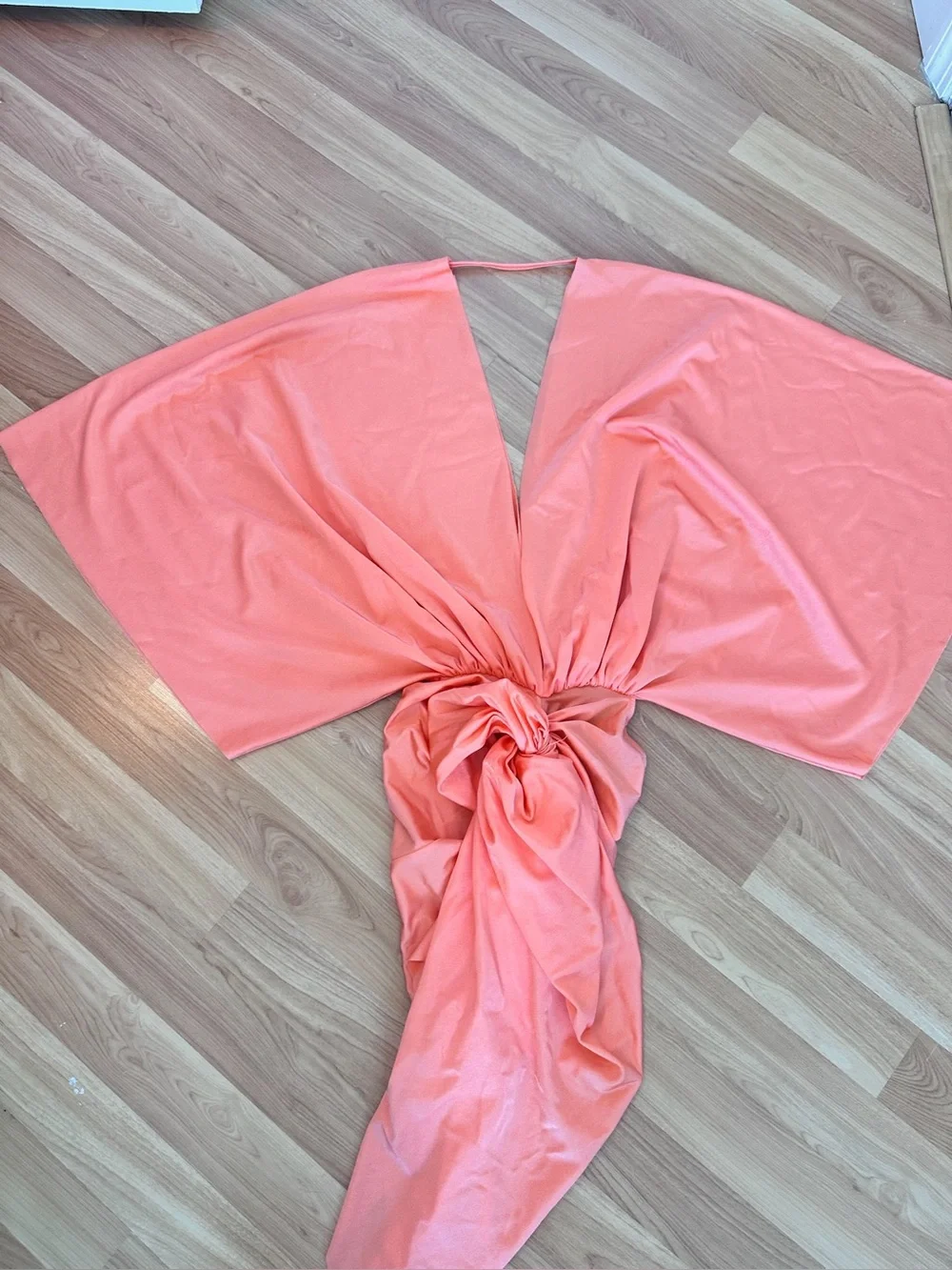 Baobab - Mia mini dress batwing ruched mini coral - Picture 4 of 7